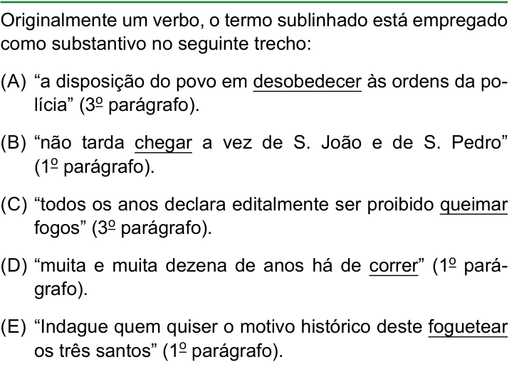 Questão 10 no caderno Conhecimentos Gerais da FAMERP 2025