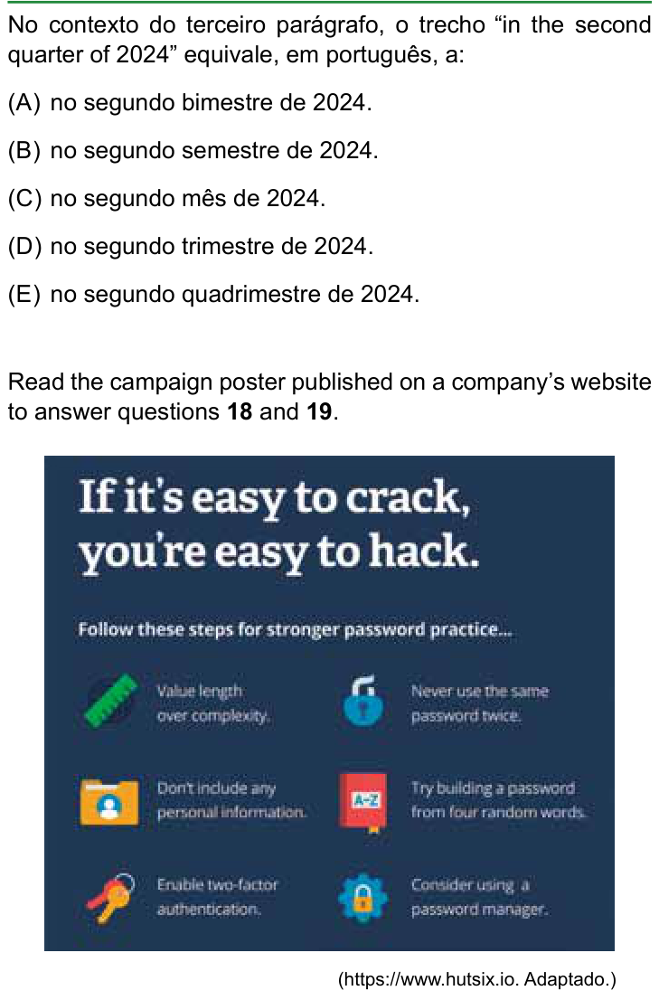 Questão 17 no caderno Conhecimentos Gerais da FAMERP 2025