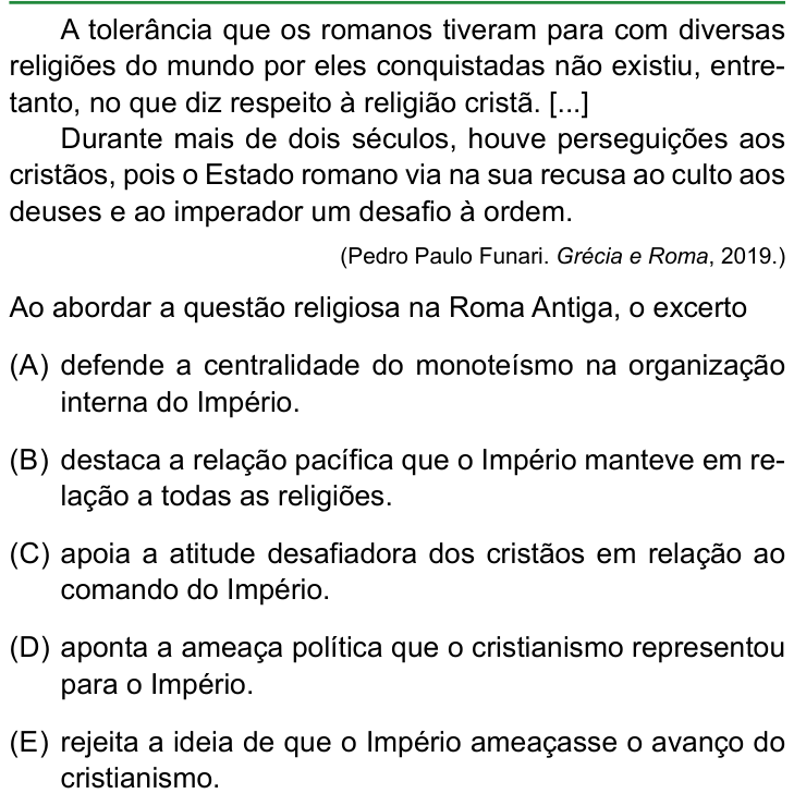 Questão 21 no caderno Conhecimentos Gerais da FAMERP 2025