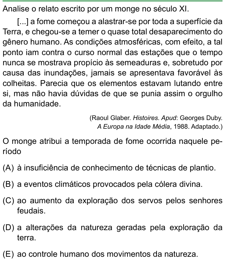 Questão 22 no caderno Conhecimentos Gerais da FAMERP 2025