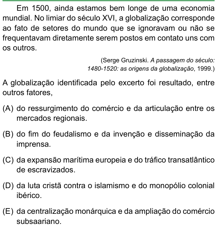 Questão 25 no caderno Conhecimentos Gerais da FAMERP 2025