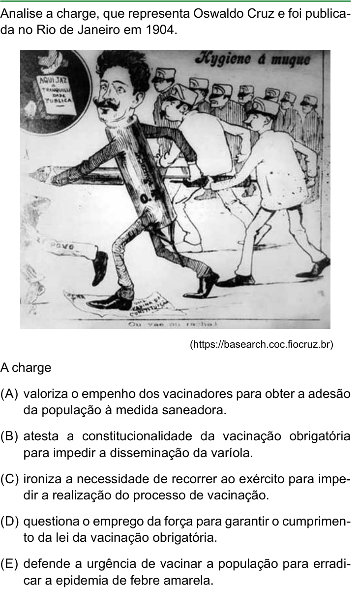 Questão 27 no caderno Conhecimentos Gerais da FAMERP 2025