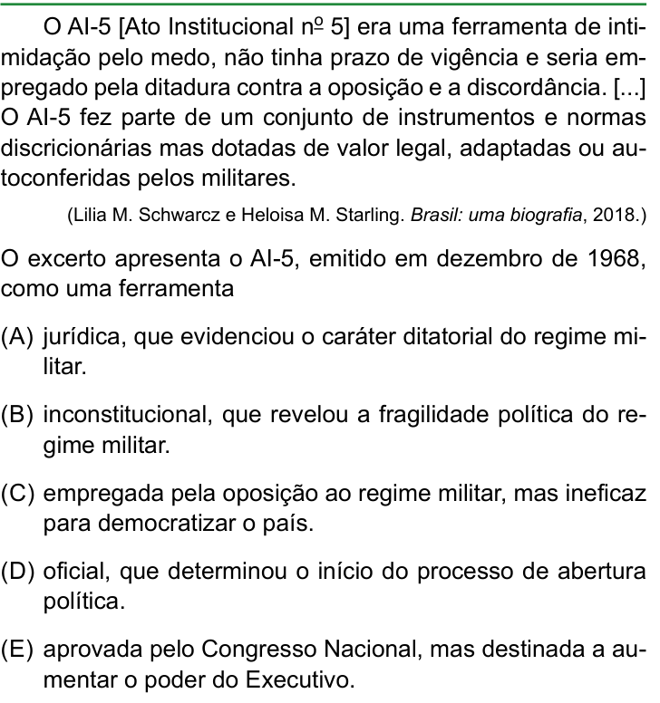 Questão 28 no caderno Conhecimentos Gerais da FAMERP 2025