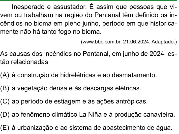 Questão 31 no caderno Conhecimentos Gerais da FAMERP 2025