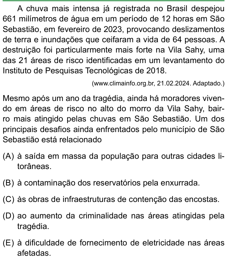 Questão 37 no caderno Conhecimentos Gerais da FAMERP 2025