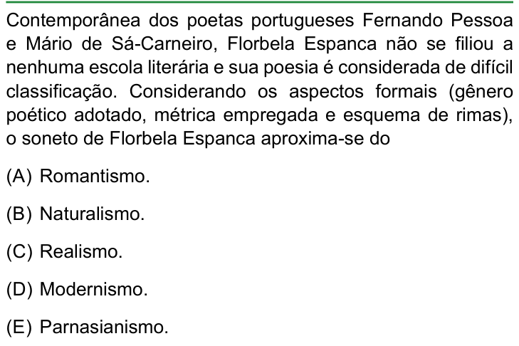 Questão 4 no caderno Conhecimentos Gerais da FAMERP 2026