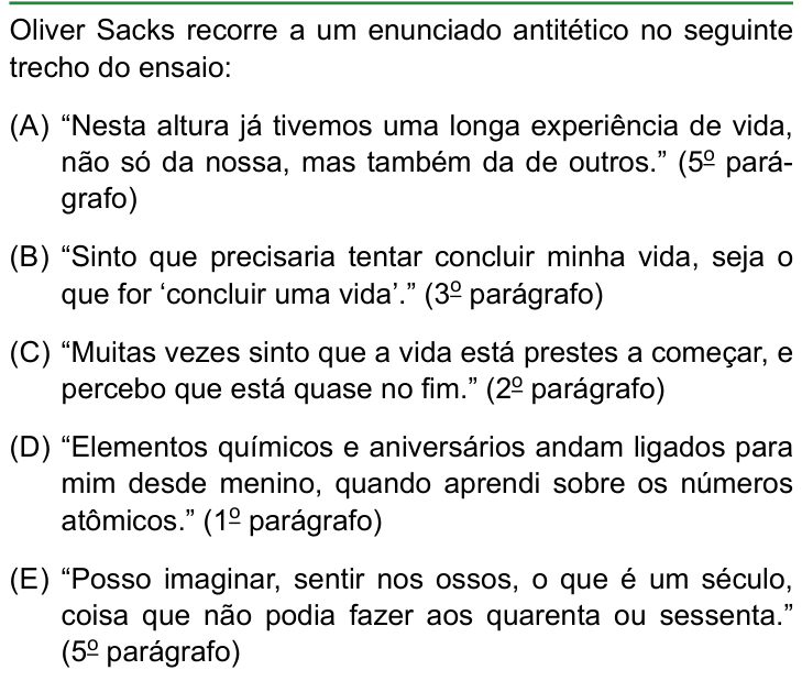 Questão 6 no caderno Conhecimentos Gerais da FAMERP 2026