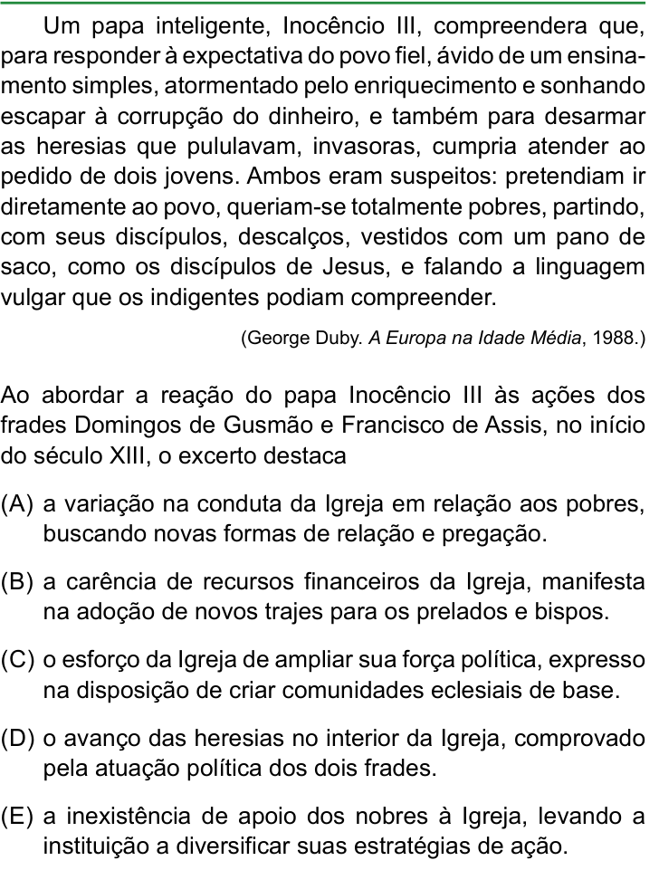 Questão 22 no caderno Conhecimentos Gerais da FAMERP 2026