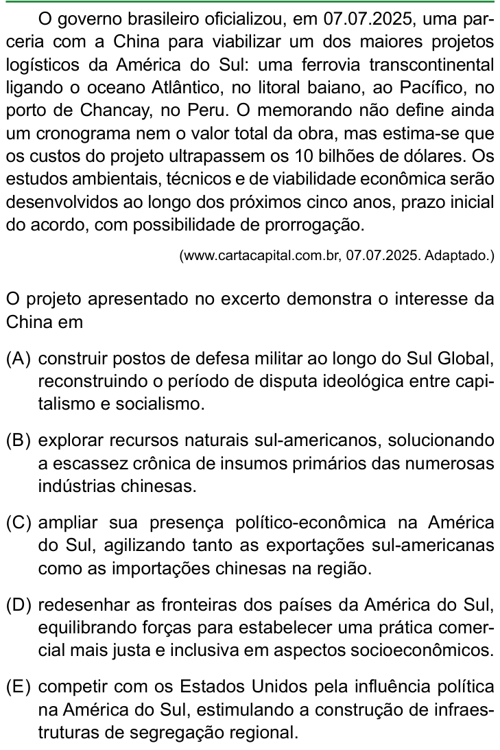 Questão 31 no caderno Conhecimentos Gerais da FAMERP 2026