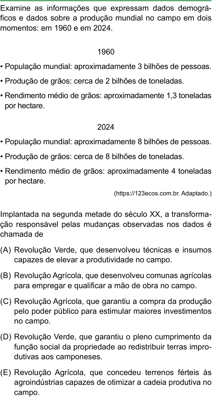 Questão 38 no caderno Conhecimentos Gerais da FAMERP 2026