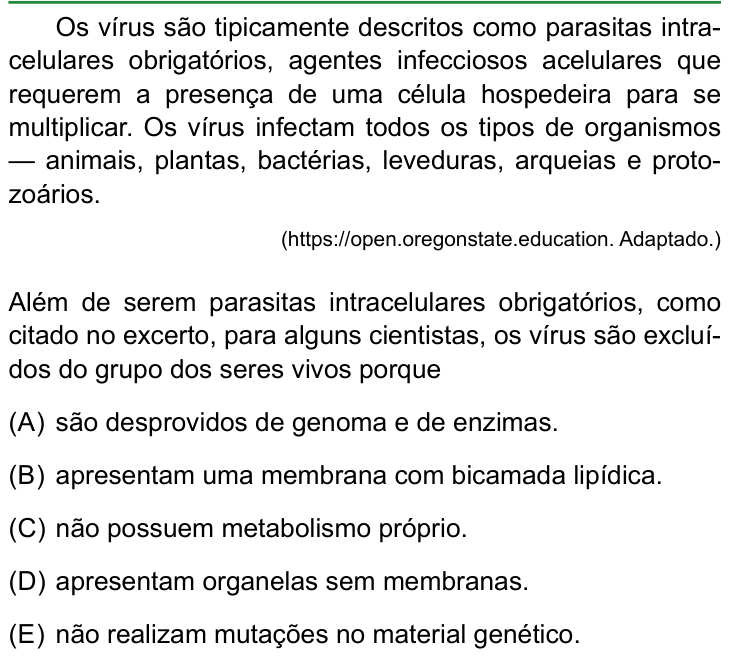 Questão 43 no caderno Conhecimentos Gerais da FAMERP 2026