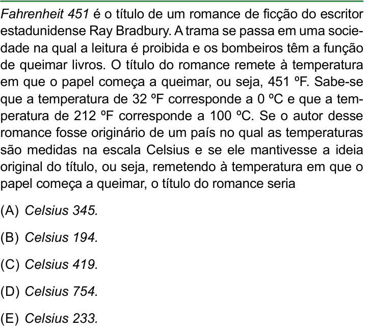 Questão 65 no caderno Conhecimentos Gerais da FAMERP 2026