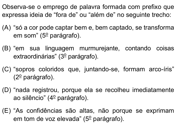 Questão 4 no caderno Prova II do São Camilo 2025