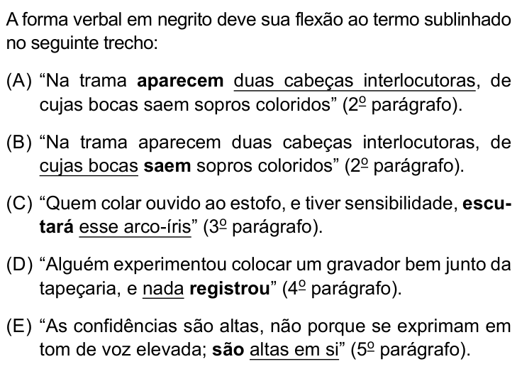 Questão 5 no caderno Prova II do São Camilo 2025