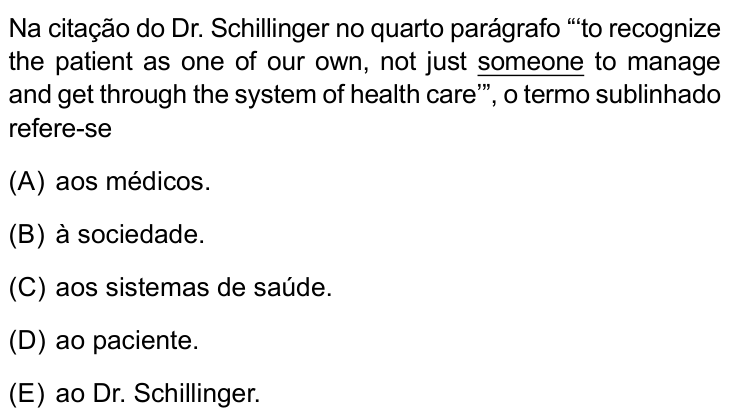 Questão 10 no caderno Prova II do São Camilo 2025