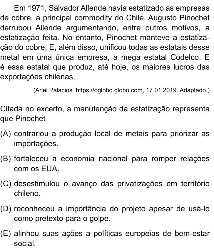 Questão 15 no caderno Prova II do São Camilo 2025