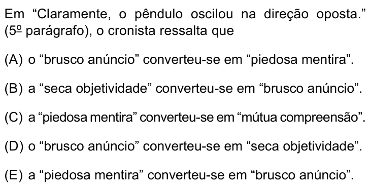 Questão 2 no caderno Prova II do São Camilo 2025
