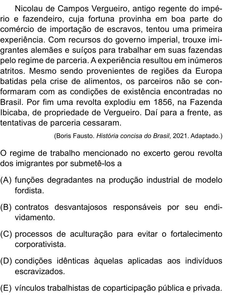 Questão 13 no caderno Prova II do São Camilo 2025