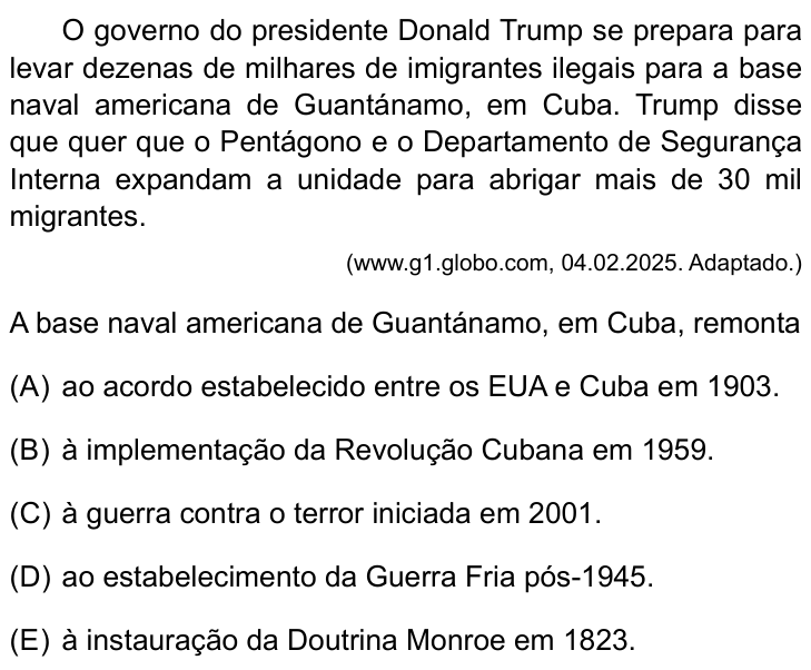 Questão 20 no caderno Prova II do São Camilo 2025