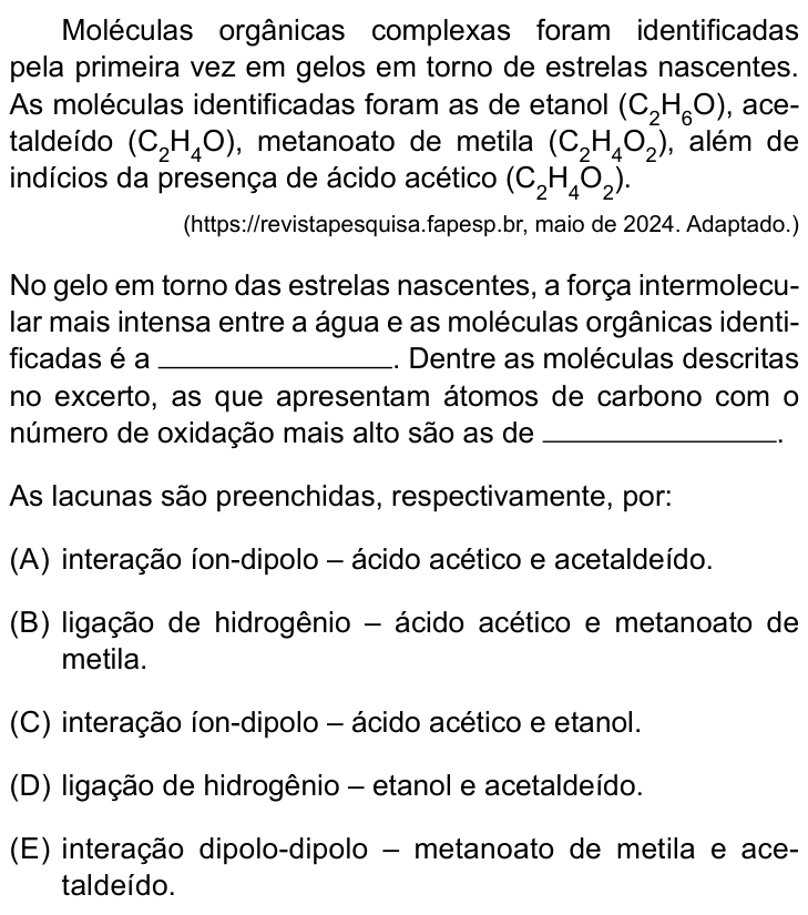 Questão 26 no caderno Prova II do São Camilo 2025