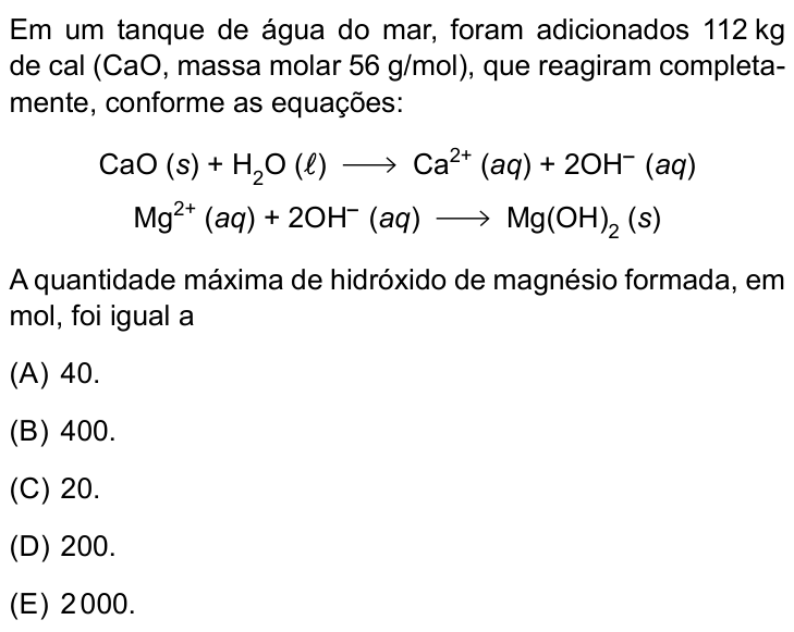 Questão 28 no caderno Prova II do São Camilo 2025