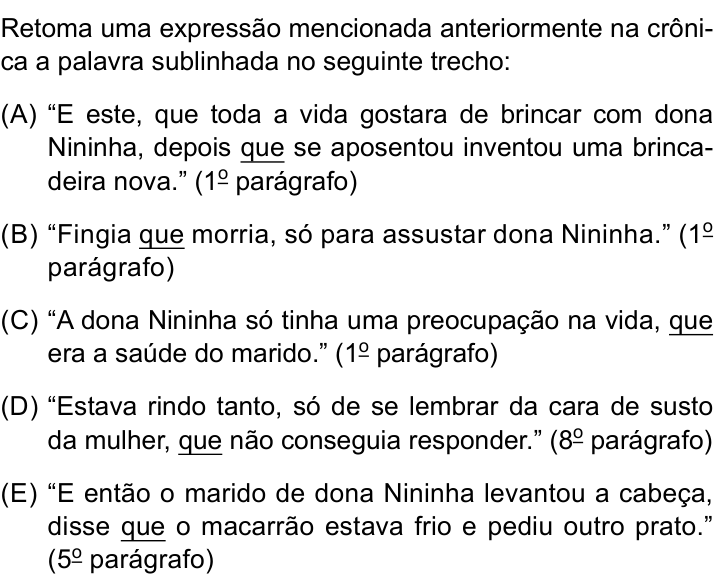 Questão 4 no caderno Prova II do São Camilo 2026