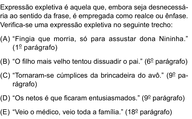 Questão 5 no caderno Prova II do São Camilo 2026
