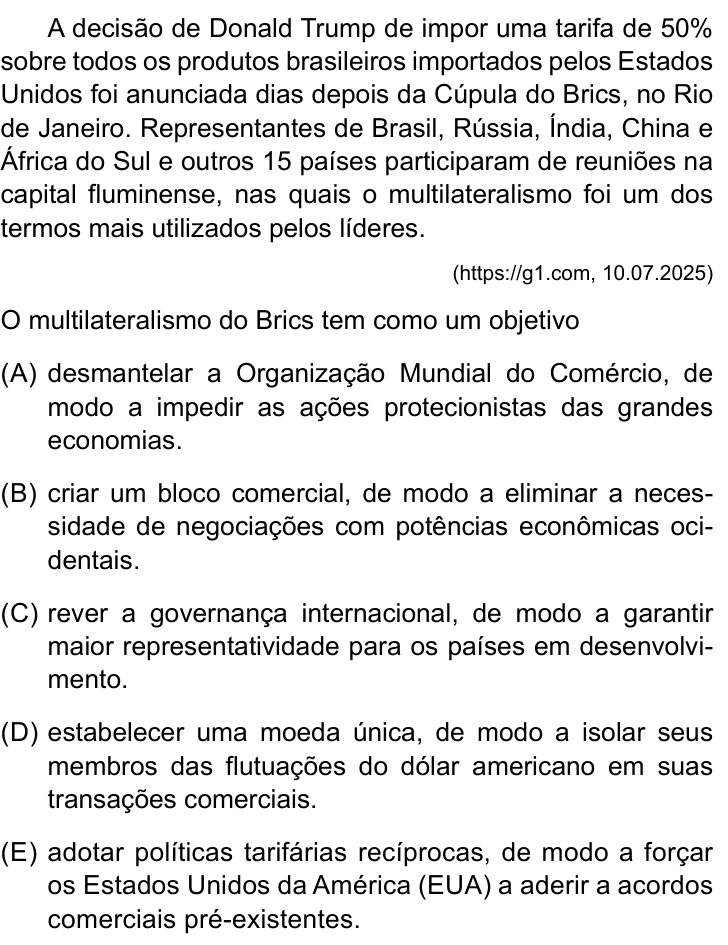 Questão 18 no caderno Prova II do São Camilo 2026