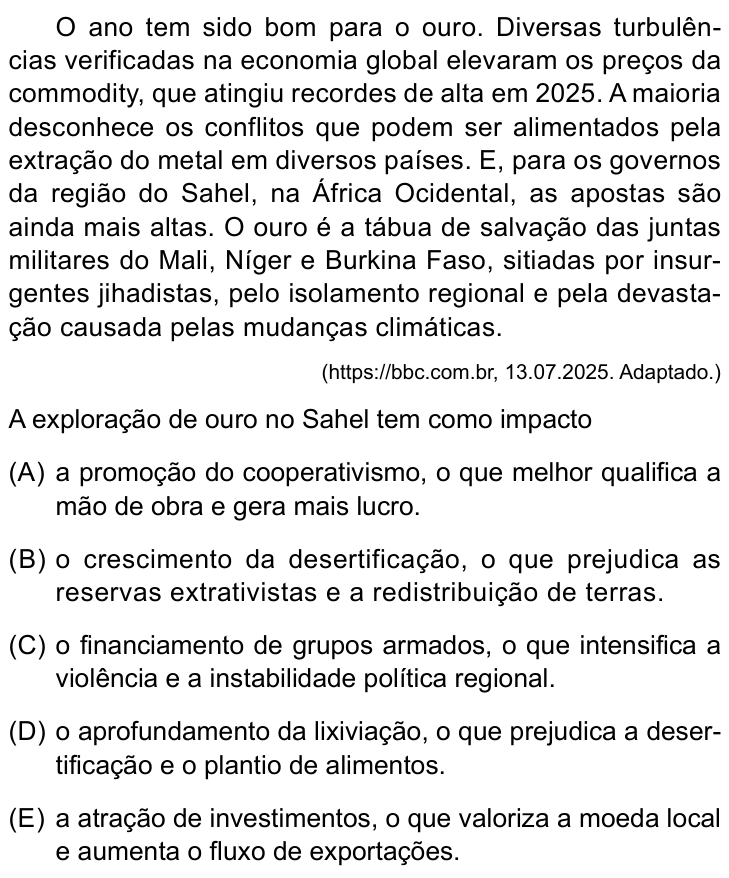 Questão 20 no caderno Prova II do São Camilo 2026