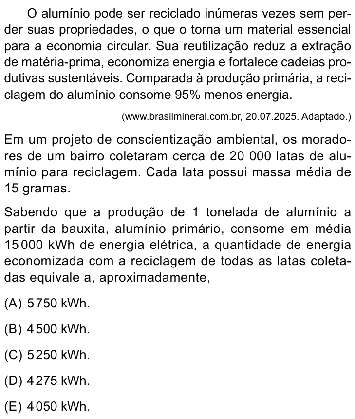 Questão 36 no caderno Prova II do São Camilo 2026