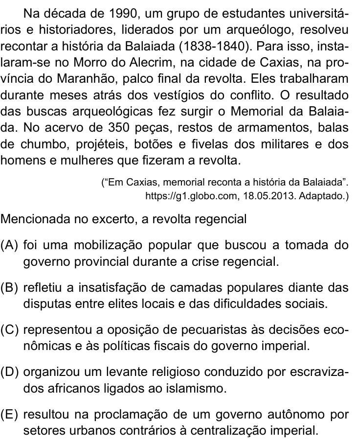 Questão 13 no caderno Prova II do São Camilo 2026
