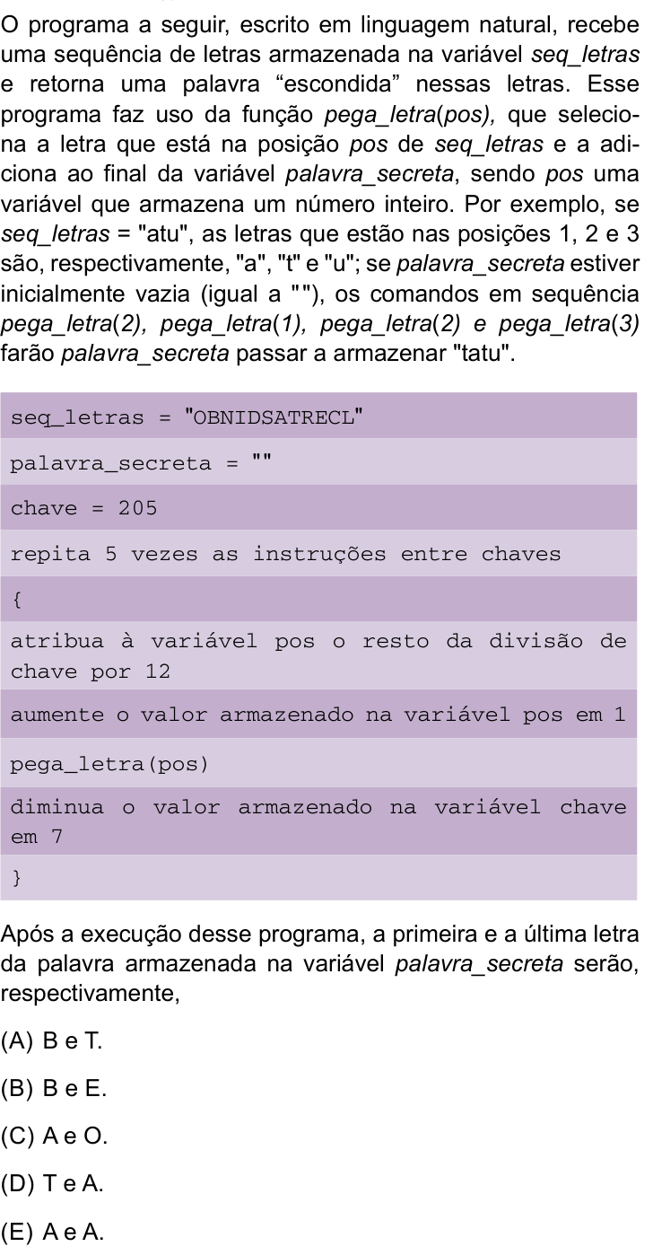 Questão 20 no caderno Prova II do Sírio-Libanês 2026