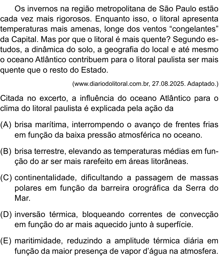 Questão 25 no caderno Prova II do Sírio-Libanês 2026