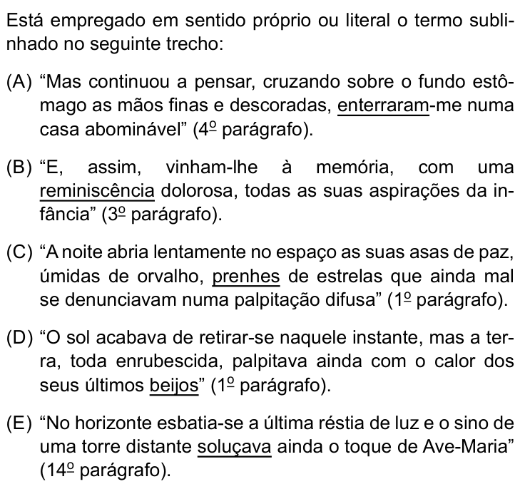 Questão 5 no caderno Conhecimentos Gerais da FMABC 2025