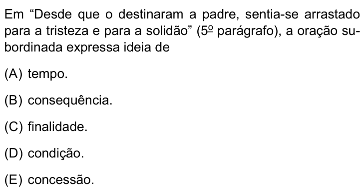 Questão 6 no caderno Conhecimentos Gerais da FMABC 2025