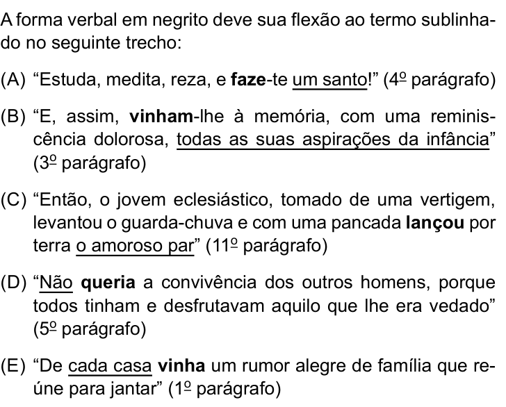 Questão 8 no caderno Conhecimentos Gerais da FMABC 2025