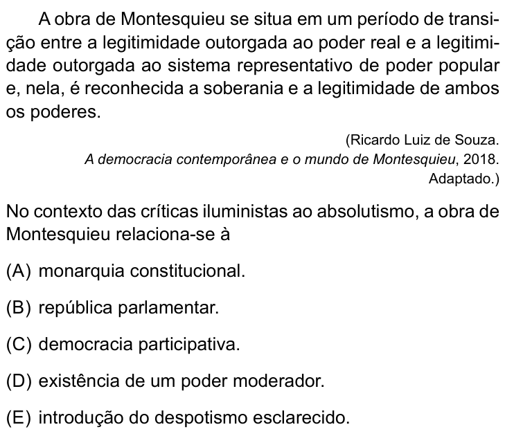 Questão 30 no caderno Conhecimentos Gerais da FMABC 2025