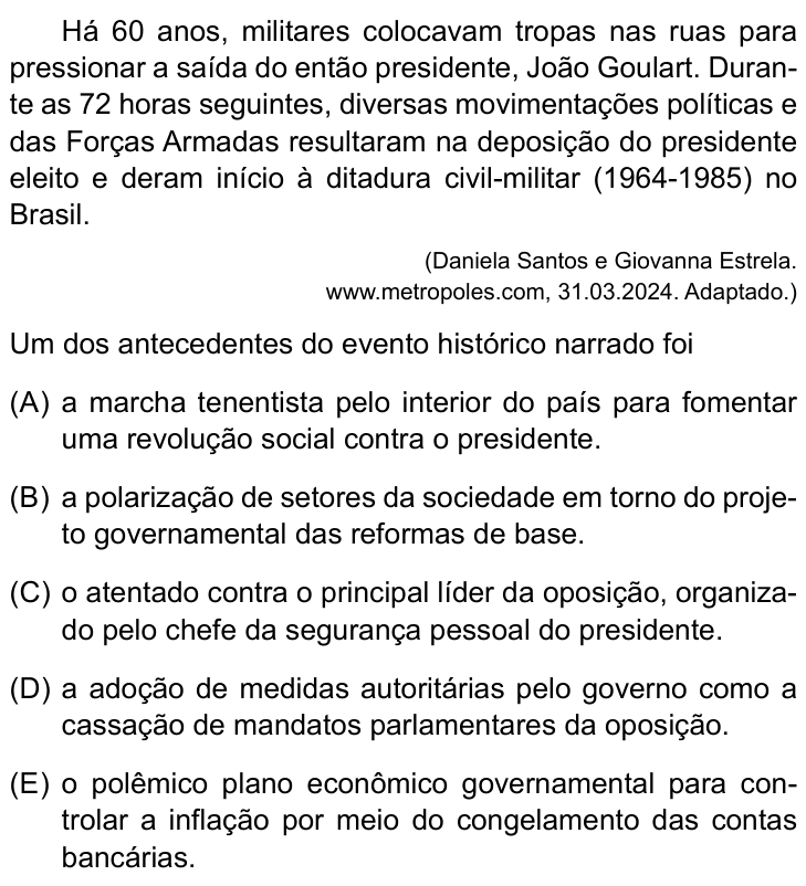 Questão 33 no caderno Conhecimentos Gerais da FMABC 2025
