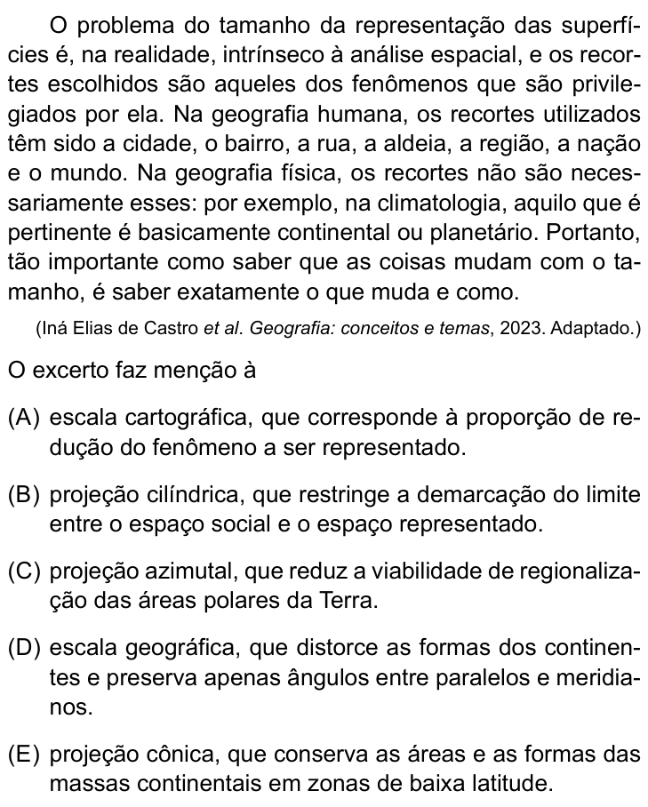 Questão 40 no caderno Conhecimentos Gerais da FMABC 2025