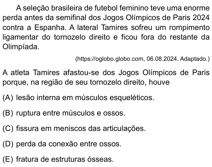 Questão 46 no caderno Conhecimentos Gerais da FMABC 2025