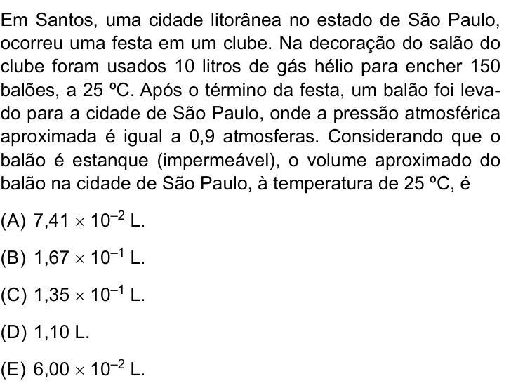 Questão 64 no caderno Conhecimentos Gerais da FMABC 2025