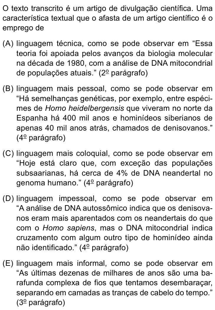 Questão 2 no caderno Conhecimentos Gerais da FMABC 2026