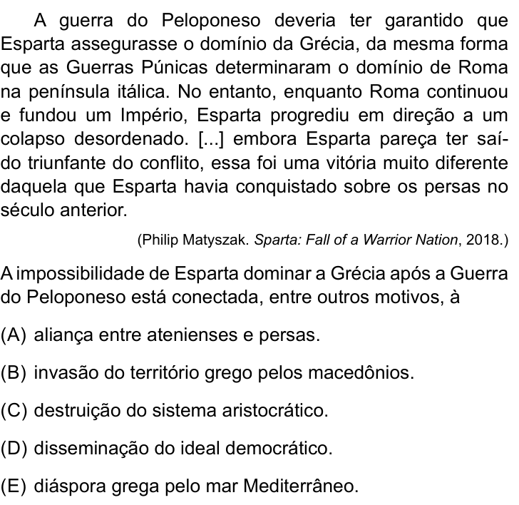 Questão 29 no caderno Conhecimentos Gerais da FMABC 2026