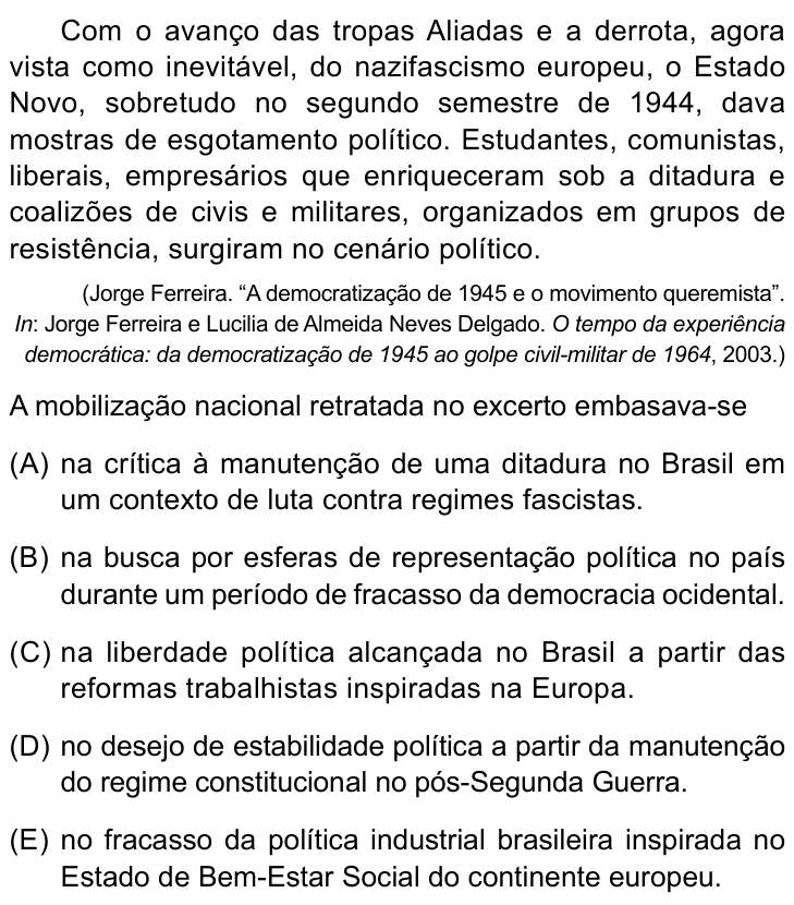 Questão 34 no caderno Conhecimentos Gerais da FMABC 2026