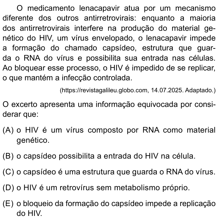 Questão 44 no caderno Conhecimentos Gerais da FMABC 2026