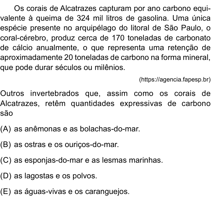 Questão 45 no caderno Conhecimentos Gerais da FMABC 2026