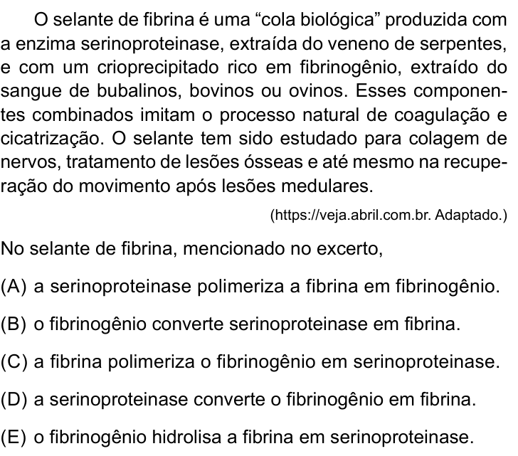 Questão 46 no caderno Conhecimentos Gerais da FMABC 2026