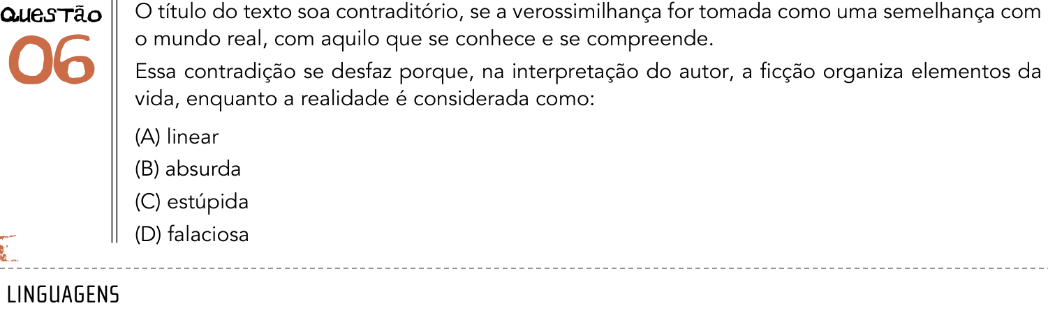 Questão 6 no caderno 1º Exame de Qualificação da UERJ 2014