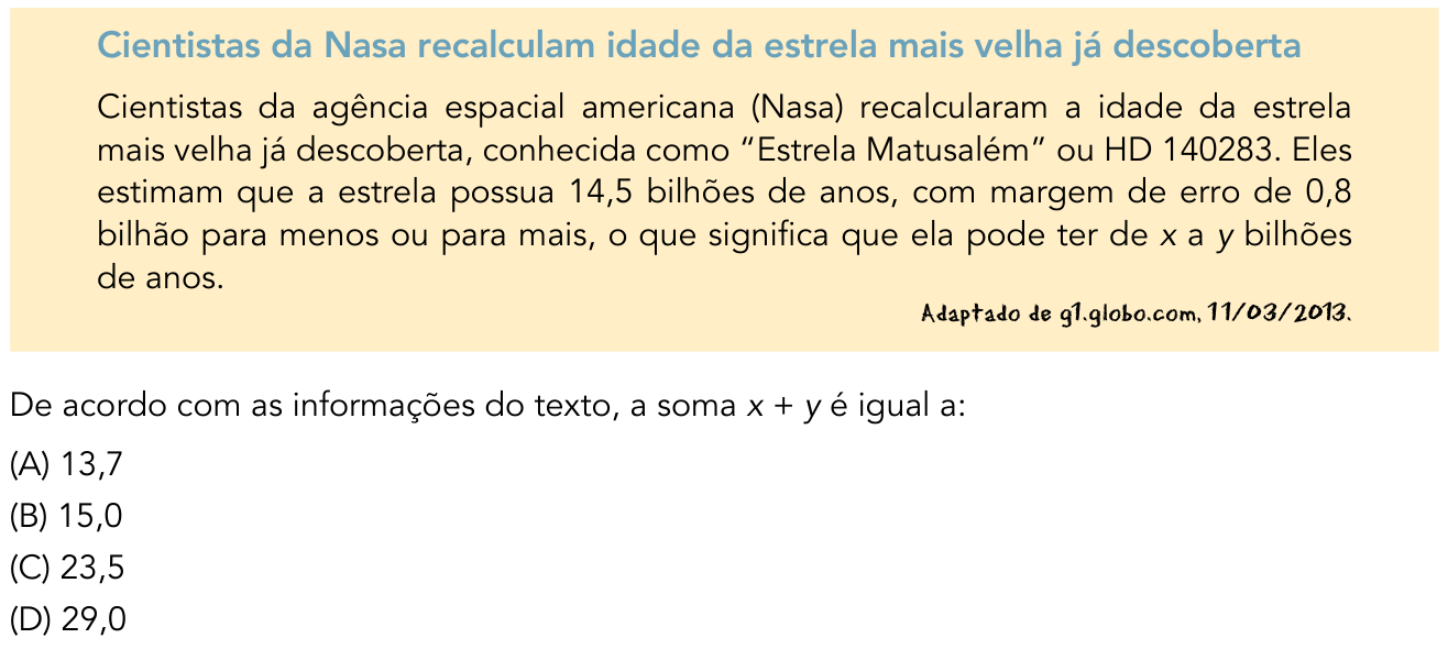 Questão 22 no caderno 1º Exame de Qualificação da UERJ 2014