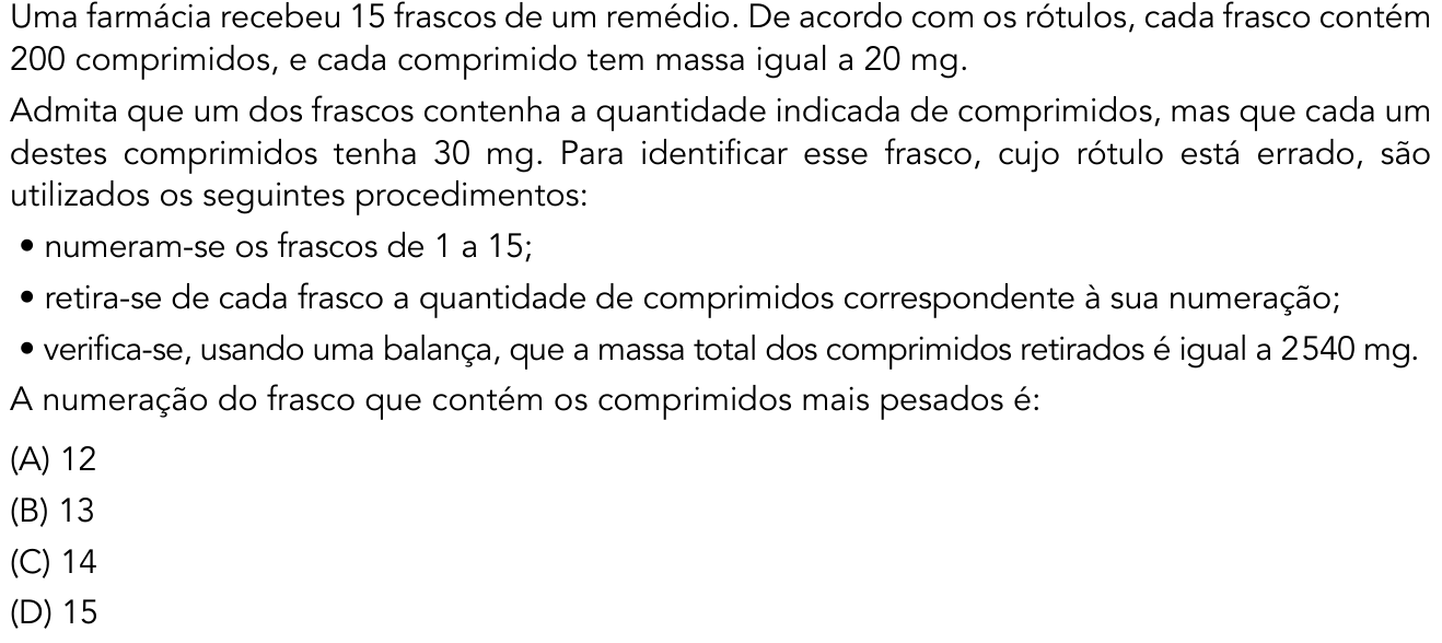 Questão 24 no caderno 1º Exame de Qualificação da UERJ 2014
